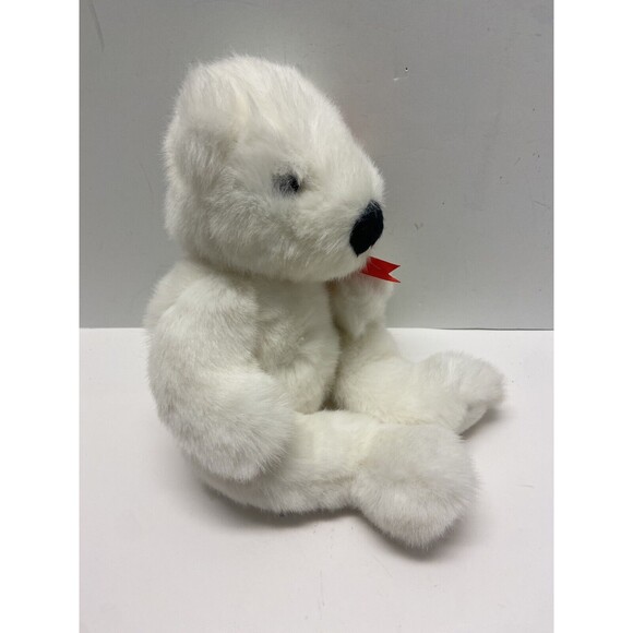 Ty Classics Vintage Plush Bear White Romeo with Red Bow Bear - Picture 4 of 9